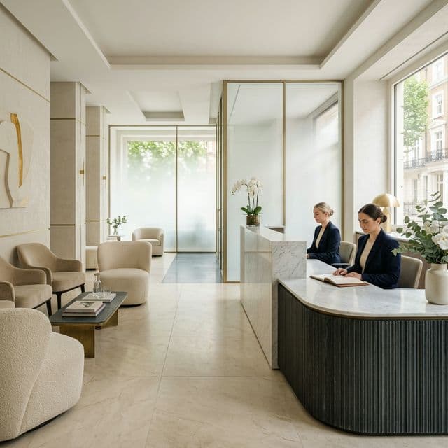 Ultra-luxury private medical clinic interior